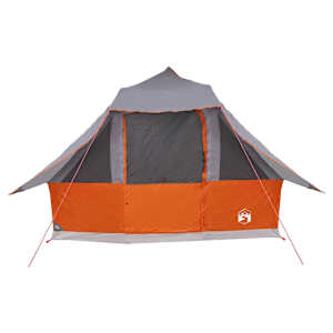 Tipi stan se střechou Šedá a oranžová 358 x 296 x 258 cm taft - obrázek 11