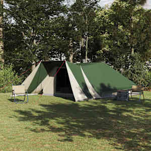 Tipi šotor s streho Zelena 660 x 456 x 200 cm tafeta