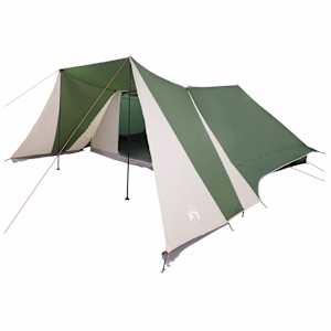 vidaXL Tipi telk 12-kohaline Roheline taft