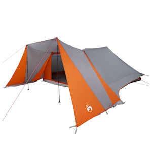 vidaXL Tipi telk 12-kohaline Hall ja oranž taft