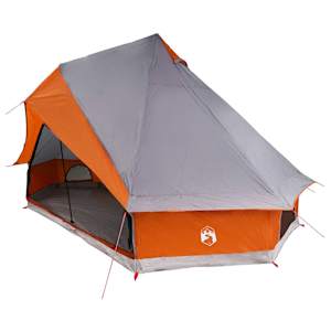 vidaXL Tipi telk 8-kohaline Hall ja oranž taft