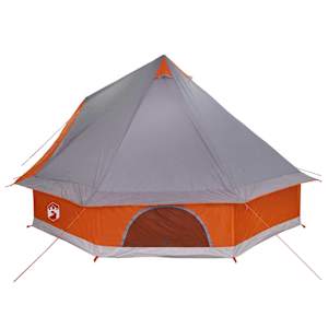 Tipi stan se střechou Šedá a oranžová 400 x 346 x 250 cm taft - obrázek 5