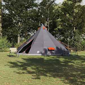 Tipi stan se střechou Šedá a oranžová 560 x 560 x 300 cm taft - obrázek 1