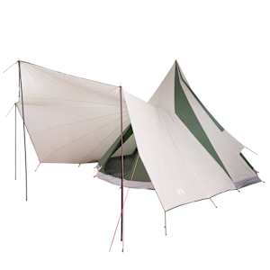 vidaXL Tipi telk katusega &otilde;huavaga Roheline 510 x 690 x 330 cm taft