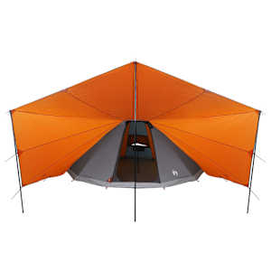 Tipi stan se střechou Šedá a oranžová 510 x 690 x 330 cm taft - obrázek 4