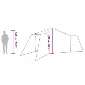 Tipi stan se střechou Šedá a oranžová 492 x 492 x 275 cm taft - obrázek 12