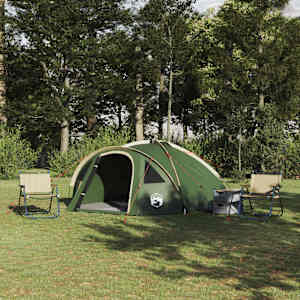 Kempingový stan 4 osoba 308 x 268 x 130 cm Zelená Polyester