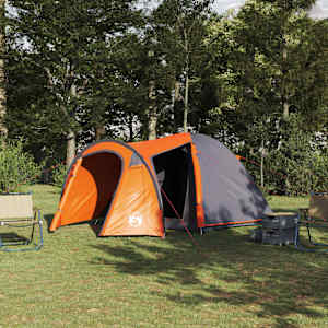 Šotor z dome Kupola s streho Siva in oranžna 384 x 254 x 170 cm