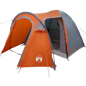 vidaXL Kupolitelgid Kuppel katusega Hall ja oranž 384 x 254 x 170 cm
