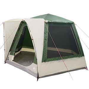 vidaXL Telkimise telk Kabintelk Roheline 420 x 420 x 227 cm Pol&uuml;ester