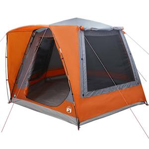 vidaXL Telkimise telk Hall ja oranž Hall ja oranž 420 x 420 x 227 cm