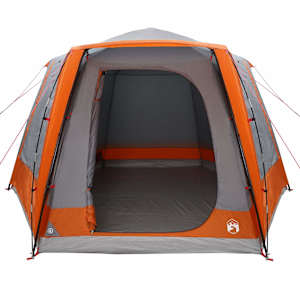 Kempingový stan Šedá a oranžová 420 x 420 x 227 cm Polyester - obrázek 4