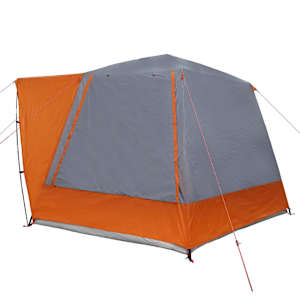Kempingový stan Šedá a oranžová 420 x 420 x 227 cm Polyester - obrázek 5