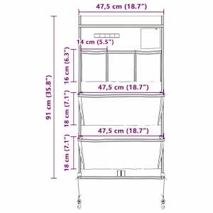 Skladovací sáček s úložištěm Černá a modrá 91 x 47,5 cm oxford - obrázek 11