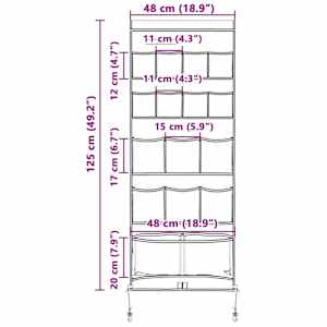 Skladovací sáček s úložištěm Černá a modrá 125 x 48 cm oxford - obrázek 11