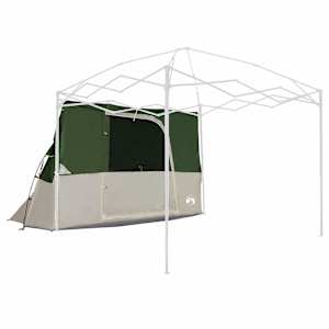 vidaXL Sisetelk katusega Roheline 280 x 220 x 176 cm taft