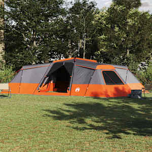 Družinski šotor Siva in oranžna 833 x 585 x 216 cm tafeta