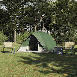 Kamperski šotor s streho Zelena 320 x 275 x 190 cm tafeta