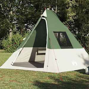 Tipi stan se střechou Zelená 383 x 338 x 217 cm taft - obrázek 3