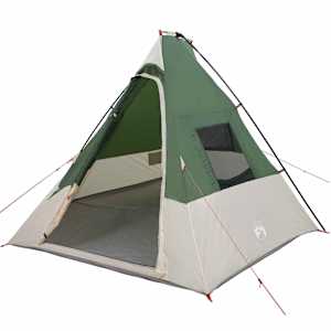 vidaXL Tipi telk 6-kohaline Veekindel Roheline taft