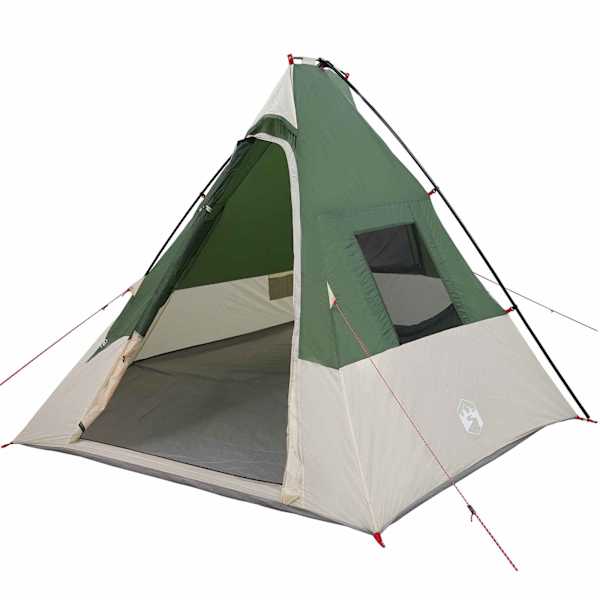 vidaXL Tipi telk 6-kohaline Veekindel Roheline taft