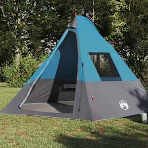 Tipi stan se střechou s úložištěm Modrá 383 x 338 x 217 cm taft - obrázek 3