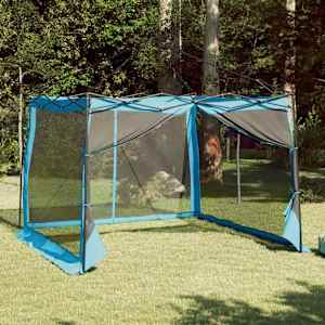 Vnitřní stan se střechou Modrá 303 x 303 x 196 cm taft - obrázek 1