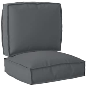 Sada polštářů na paletu 2 pcs Antracit Oxford látka - obrázek 1