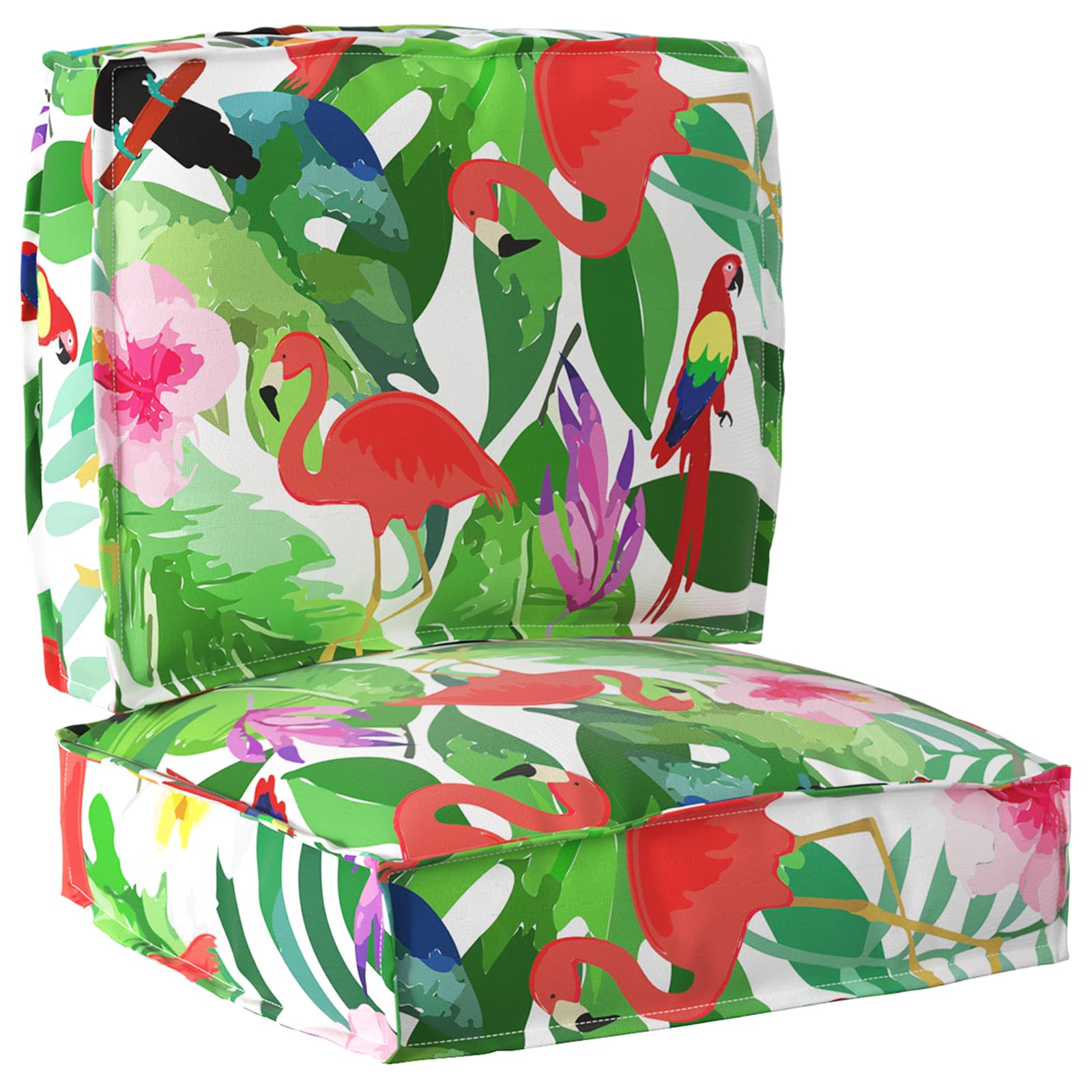 Pallet Kussen Set Bloemen 2 pcs Tropische Jungle Oxford Stof image 1