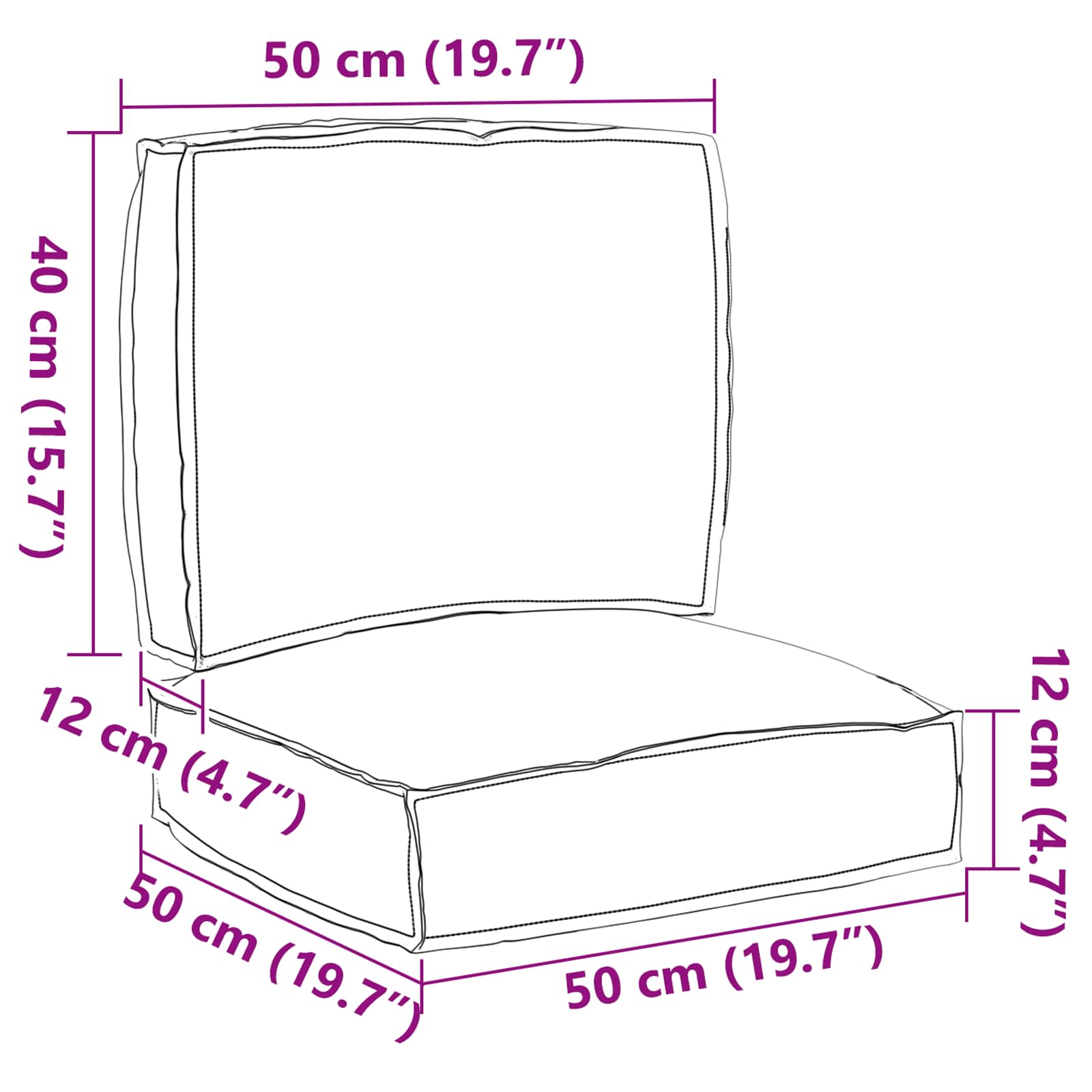 Pallet Kussen Set Bloemen 2 pcs Tropische Jungle Oxford Stof image 5