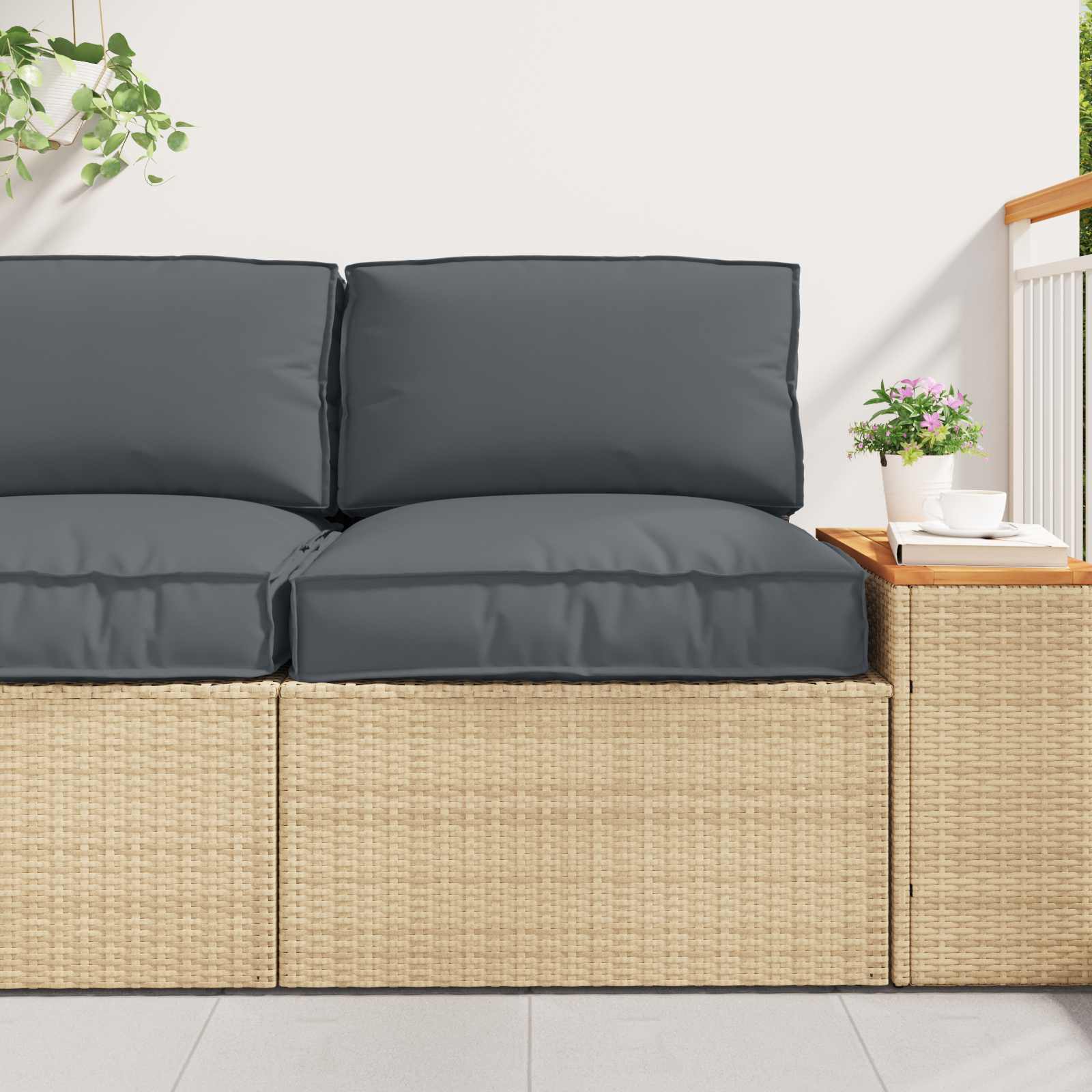 Pallet Kussen Set 2 pcs Antraciet Oxford Stof image 1