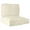 vidaXL Pallet padjakomplekt Oxfordi kangas Kreemjas 70 x 70 x 12 cm