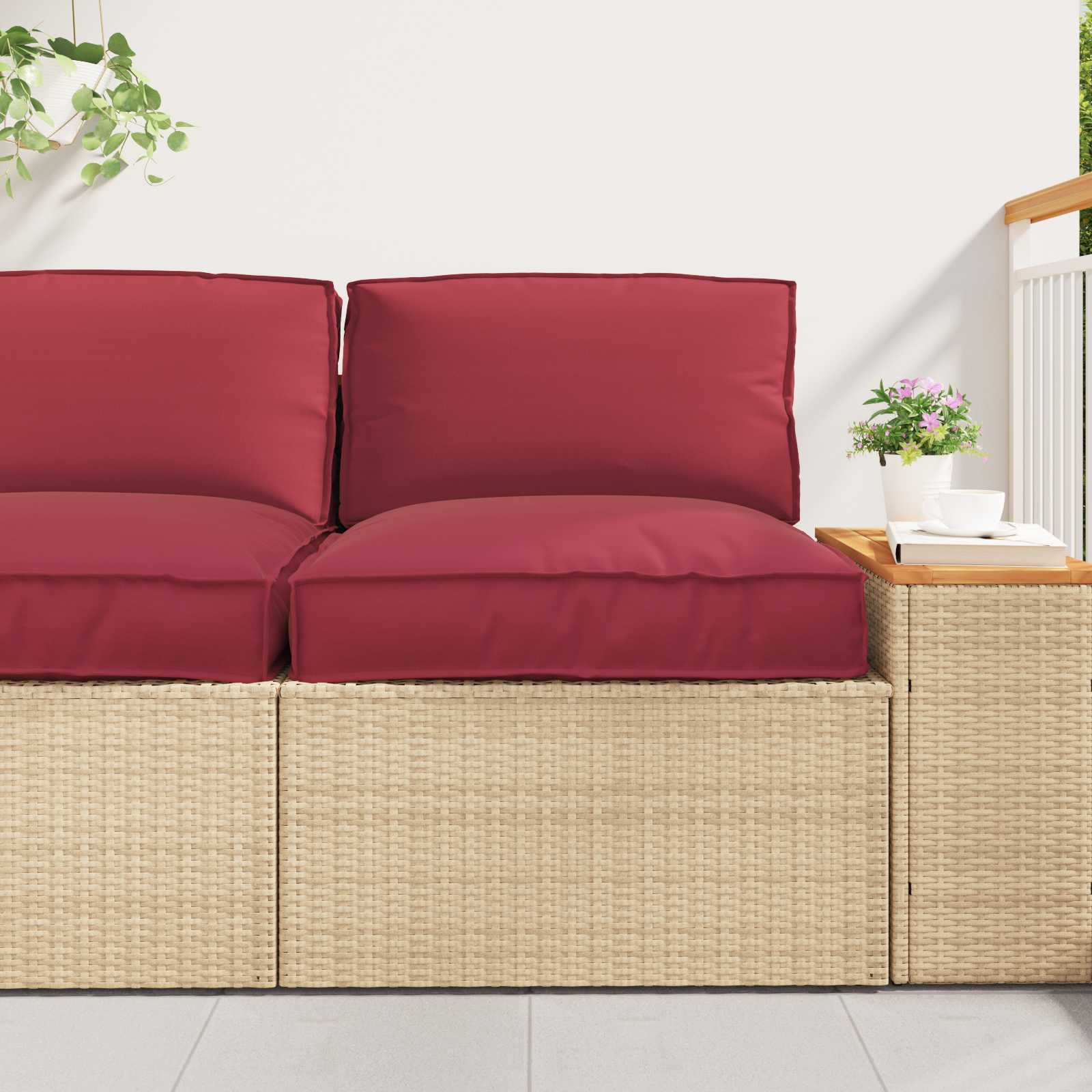 vidaXL Set de perne pentru palet 2 pcs Crem Material Oxford