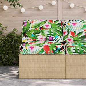 Sada polštářů na paletu 2 pcs Tropická džungle 100 x 40 x 8 cm - obrázek 4