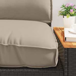 Sada polštářů na paletu 2 pcs Taupe Oxford látka - obrázek 5