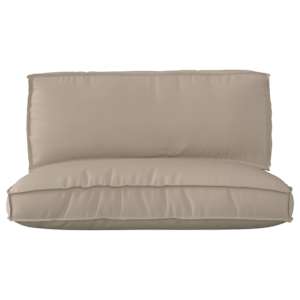 Sada polštářů na paletu 2 pcs Taupe Oxford látka - obrázek 8