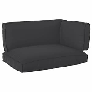 vidaXL Pallet padjakomplekt Oxfordi kangas Must 120 x 80 x 52 cm