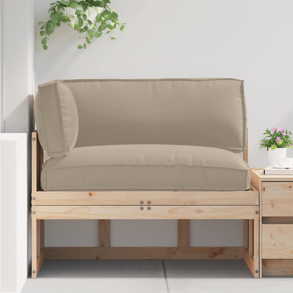 Pallet Kussen Set 3 pcs Taupe Oxford Stof image 1