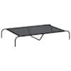 vidaXL k&otilde;rgendatud koeravoodi must 130x80x20 cm tekstiilist terasest