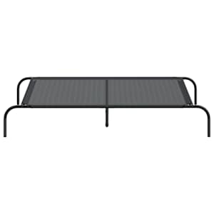 Vyvýšený pelíšek pro psy černý 130x80x20 cm Textilén a ocel - obrázek 4