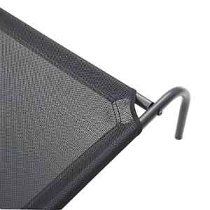 Vyvýšený pelíšek pro psy černý 130x80x20 cm Textilén a ocel - obrázek 7