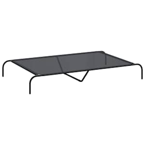 Vyvýšený pelíšek pro psy černý 150x90x20 cm Textilén a ocel - obrázek 2