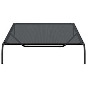 Vyvýšený pelíšek pro psy černý 150x90x20 cm Textilén a ocel - obrázek 5