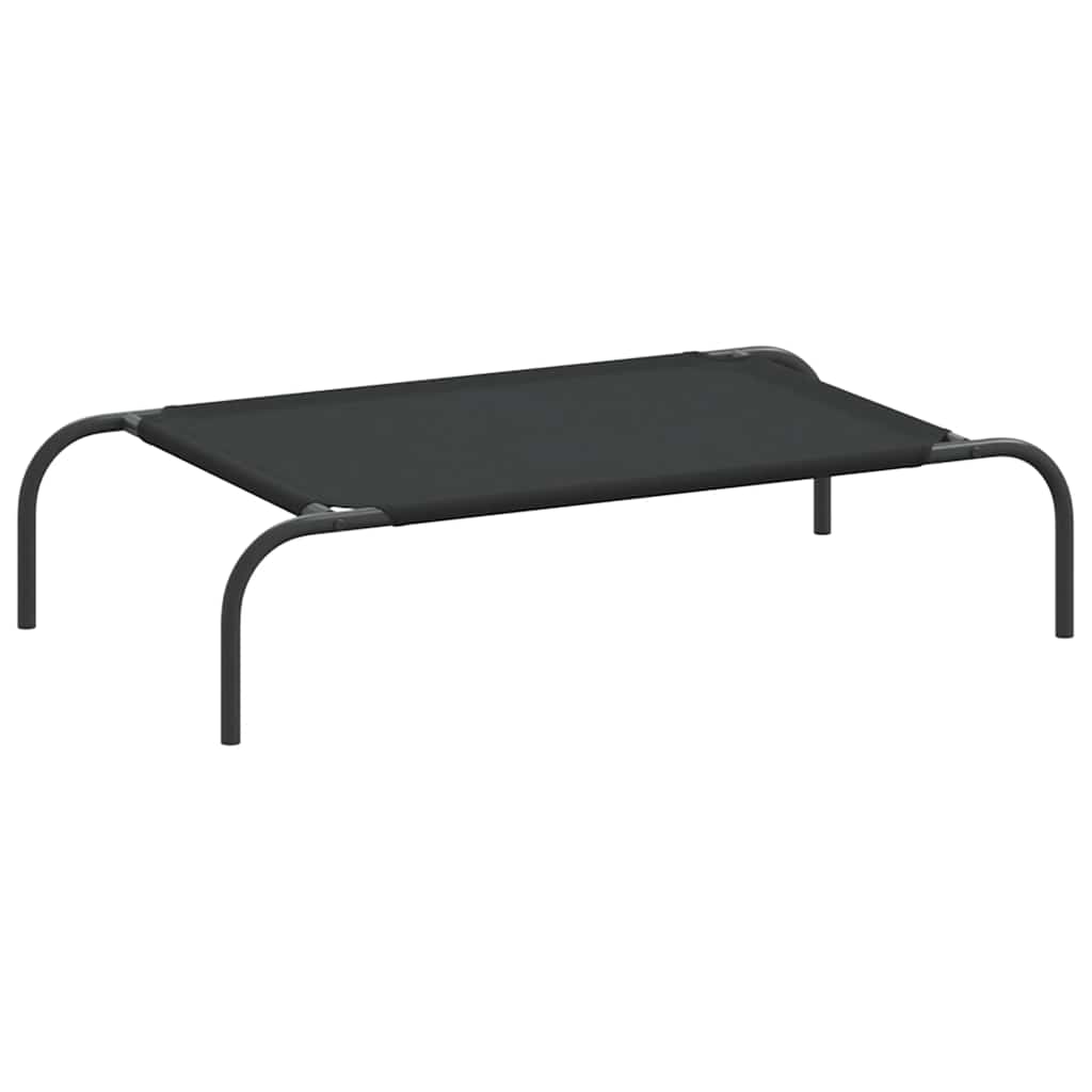 vidaXL vyvýšený pelíšek pro psy  černý 90x50x20 cm Oxford Fabric a ocel