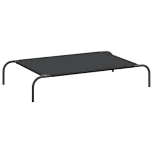 vyvýšený pelíšek pro psy vidaXL černý 110x65x20cm Oxford Fabric a ocel - obrázek 2