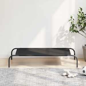 vyvýšený pelíšek pro psy vidaXL černý 110x65x20cm Oxford Fabric a ocel - obrázek 1