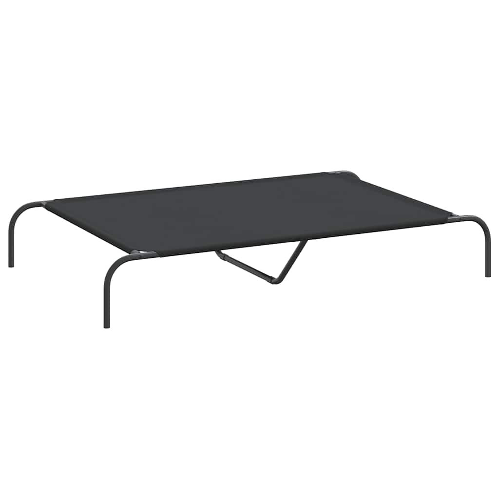 Thumbnail - vidaXL Hundebett Erhöht Schwarz 130x80x20 cm Oxford-Gewebe und Stahl