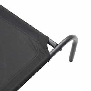 vyvýšený pelíšek pro psy vidaXL černý 130x80x20cm Oxford Fabric a ocel - obrázek 7