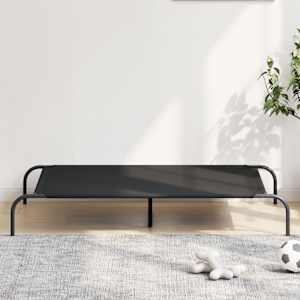 vyvýšený pelíšek pro psy vidaXL černý 130x80x20cm Oxford Fabric a ocel - obrázek 1