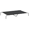 vidaXL k&otilde;rgendatud koeravoodi must 150x90x20 cm Oxfordi kangas teras
